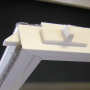 Finger latch for our tilt-back balanced vertical sliding secondary glazing.